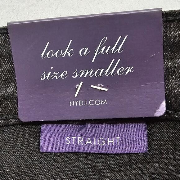 NWT NYDJ Jeans Women's Size 8 Marilyn Straight Leg Gray Snake Print Made in USA - Picture 10 of 16